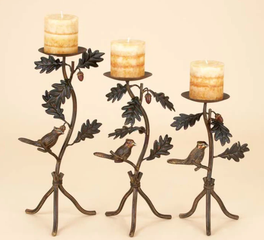 Set of 3 - Metal Candle Holders