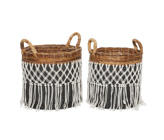 Set of 2 - Banana Leaf Baskets