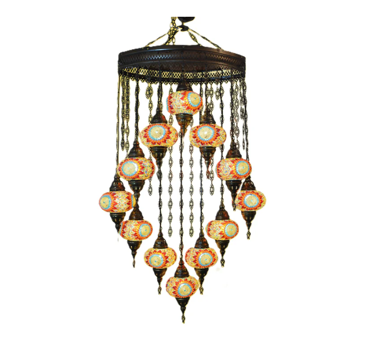 12-Light Curtain Chandelier