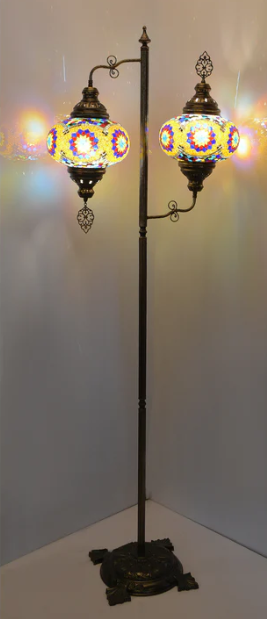 2-Light Double Hanger Floor Lamp