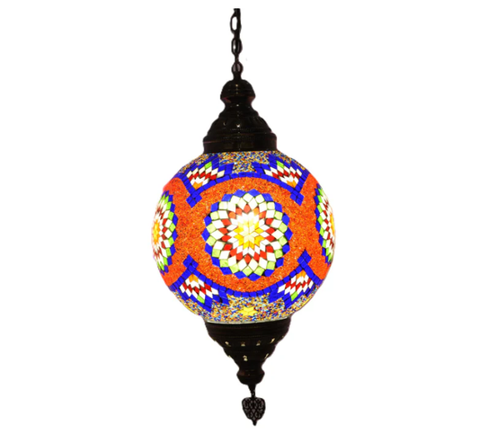 Mosaic Shade Chain Hanging Light