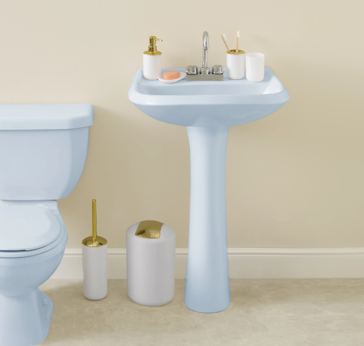 Bathroom Set - White&Gold