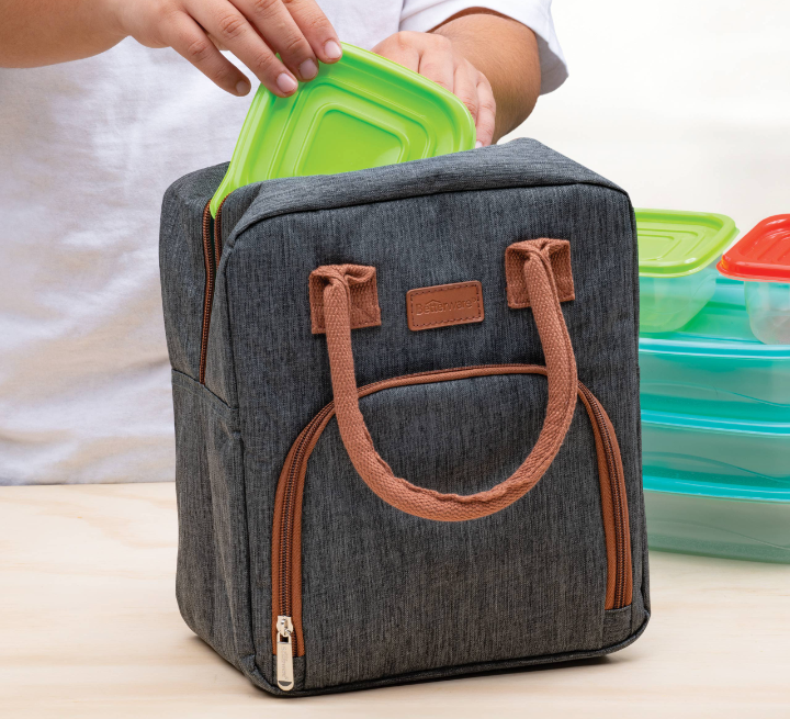 Gray Lunch Bag