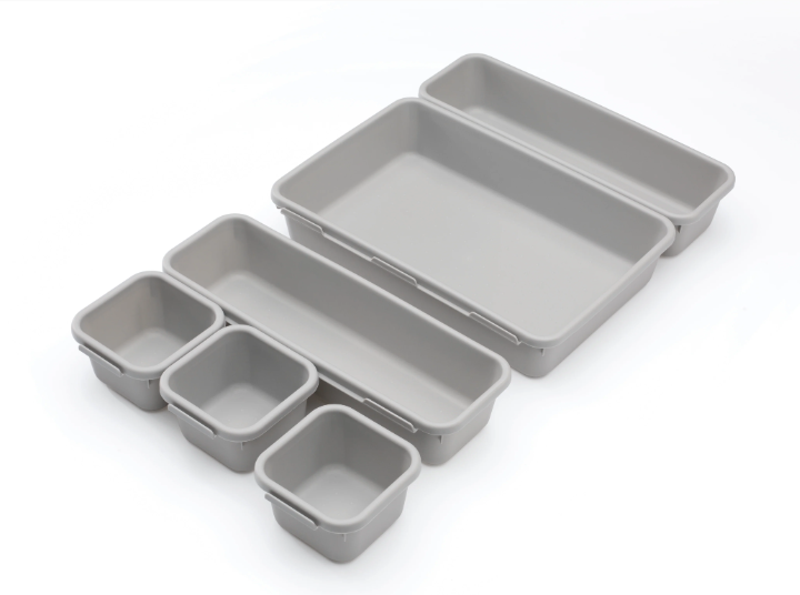 Gray Vanity Bins