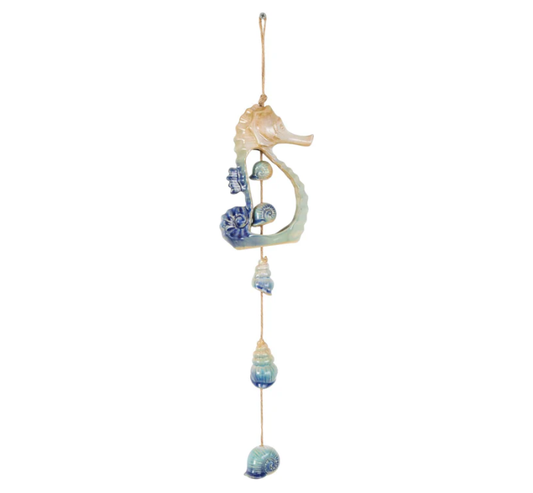 Ceramic Seahorse Windchime