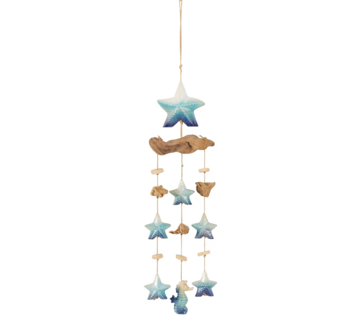 Wood Starfish Wind Chimes