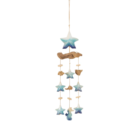 Wood Starfish Wind Chimes