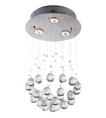 Shaded Transparent Glass Ceiling Light