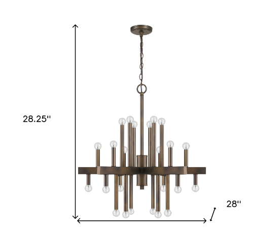 Multi-light Metal Dimmable Chandelier