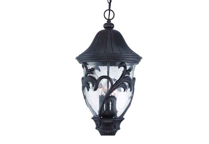 X-Large 3-light Matte Black Hanging Light