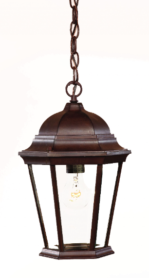 Brown Lantern Beveled Metal Dimmable Chandelier