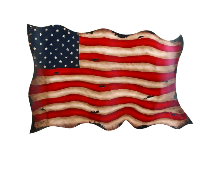 Waving American Flag Decor